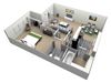 Torrey Pines Floor Plan Torrey Pines Floor Plan 611 Sq.Ft. at Country Village Apartments, Jurupa Valley, CA, 91752